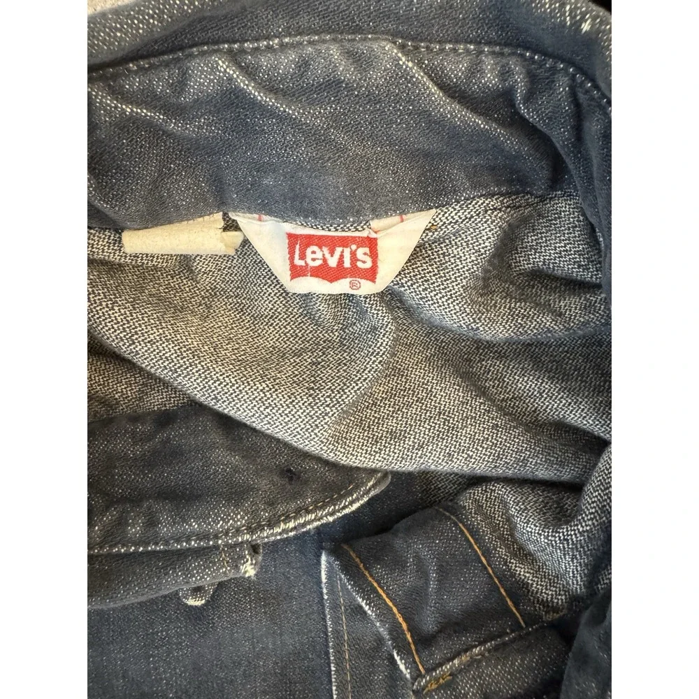 Levis Orange Tab Shirt Shacket Denim‎ Jacket Workwear Epaulettes 70676-7618 M-L - Picture 2 of 12
